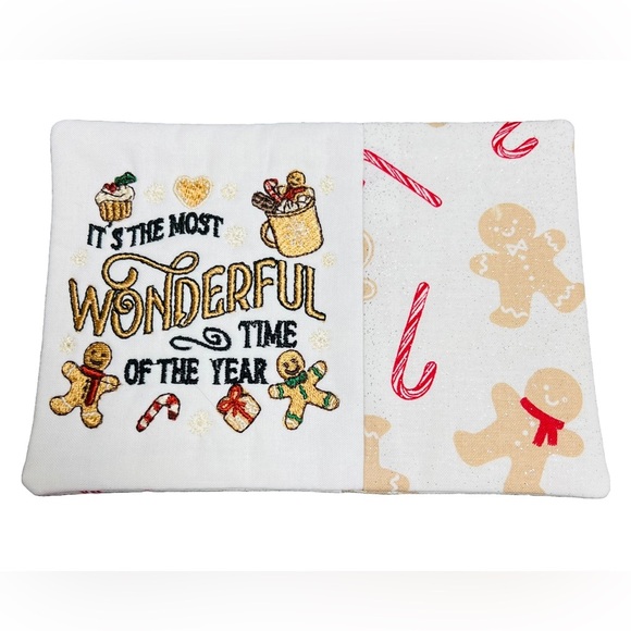 Hand Crafted Mug Rug Coaster Embroidered Cotton Fabric Padded Absorbs Liquid - Picture 1 of 8